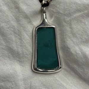 Rober Lee Morris reversible adjustable turquoise stone necklace and earring set